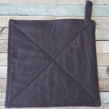 Lade das Bild in den Galerie-Viewer, Grauer Untersetzer aus Leinen