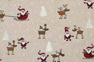1 Tischdecke Weihnachtsmann Rentier